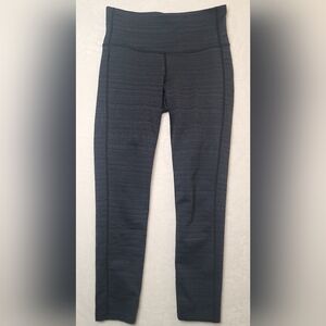 Athleta High Rise Jacquard Chaturanga Tight Size XS Abyss Blue & Black Leggings